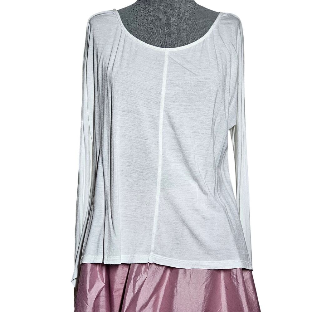 David Lerner Long Sleeve High Low Tee Size Large